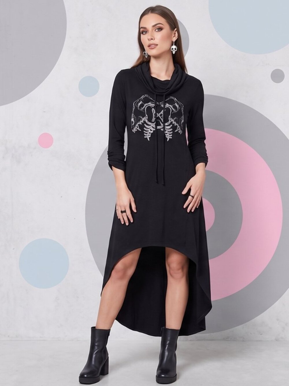 Sovrin High Low dress Cowl Neck - M
